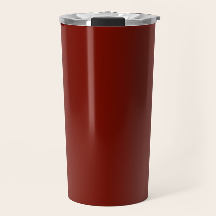 Ruby Red Solid Color Travel Mug Gallery Image 1