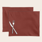 Ruby Red Solid Color Placemat Gallery Image 1