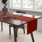 Ruby Red Solid Color Table Runner Gallery Image 2