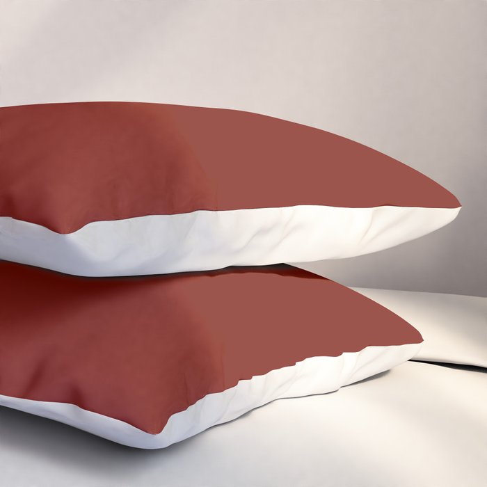 Ruby Red Solid Color Pillow Sham Gallery Image 3