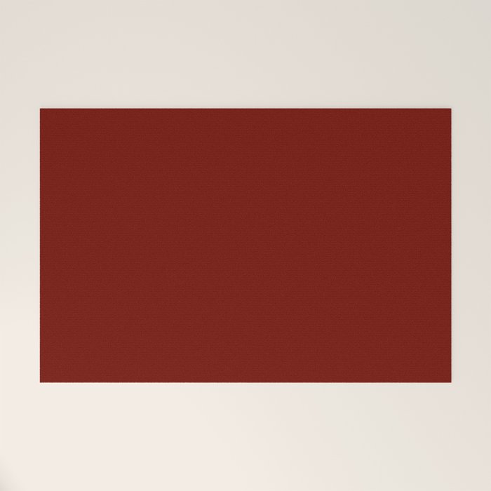 Ruby Red Solid Color Welcome Mat Gallery Image 1