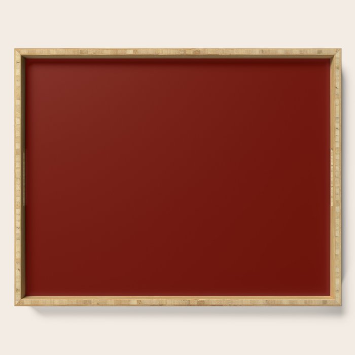 Ruby Red Solid Color Serving Tray Gallery Image 1