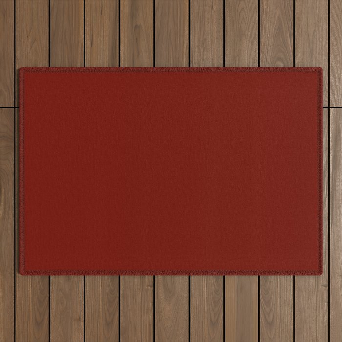 Ruby Red Solid Color Outdoor Rug Gallery Image 1
