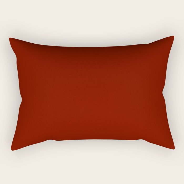 Ruby Red Solid Color Rectangular Pillow Gallery Image 1