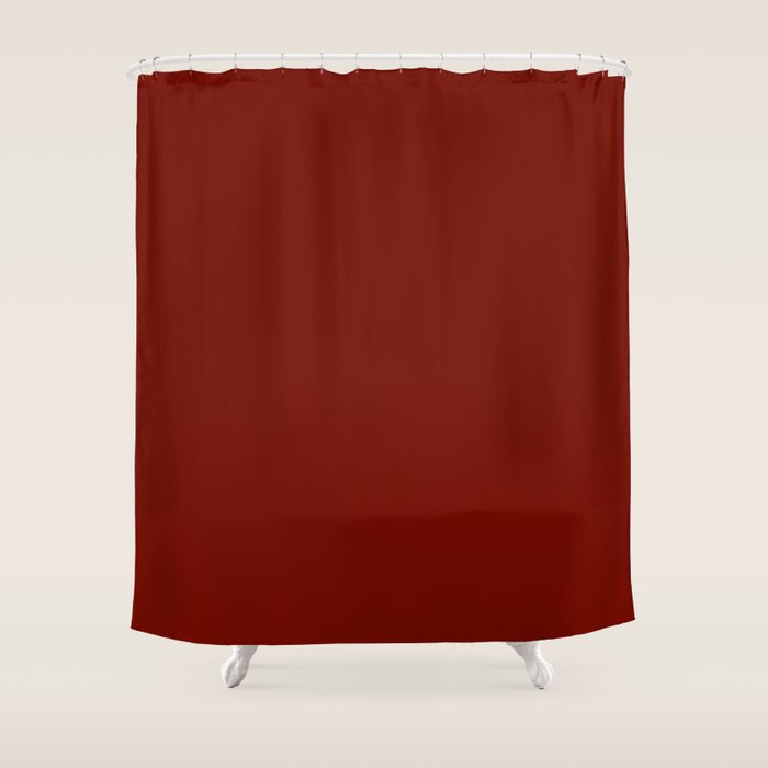 Ruby Red Solid Color Shower Curtain Gallery Image 1