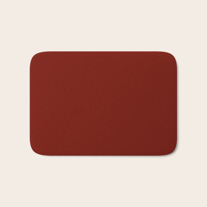 Ruby Red Solid Color Bath Mat Gallery Image 1