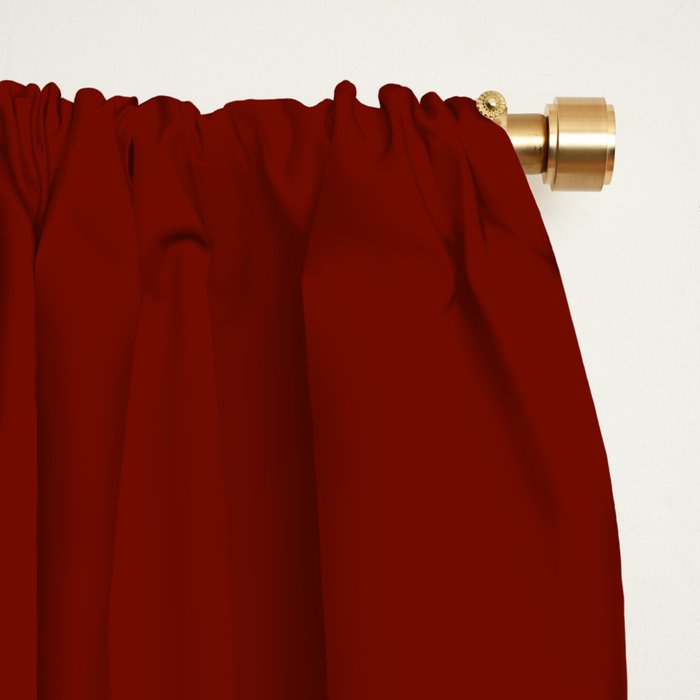 Ruby Red Solid Color Window Curtain Gallery Image 2