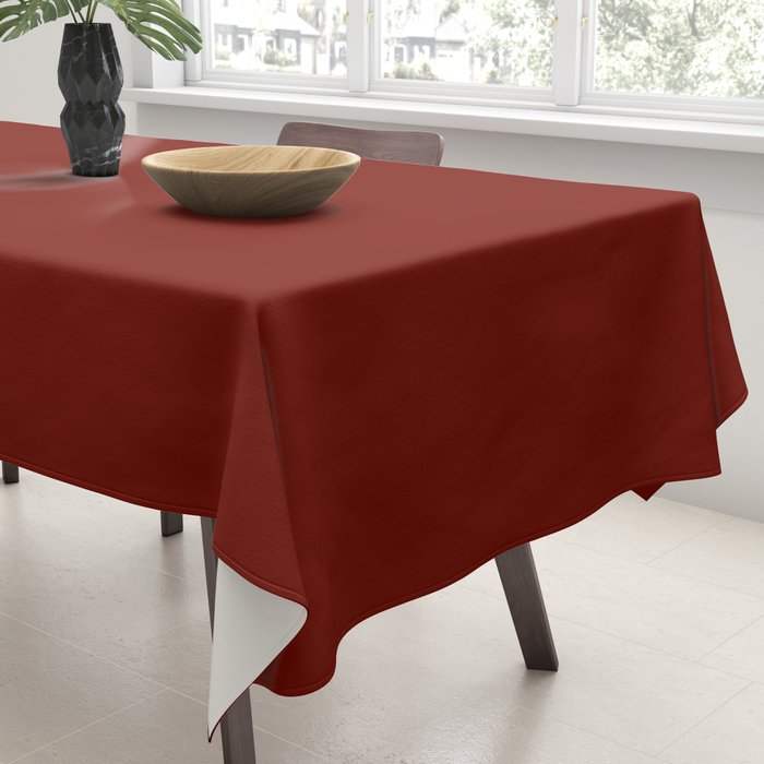 Ruby Red Solid Color Tablecloth Gallery Image 3