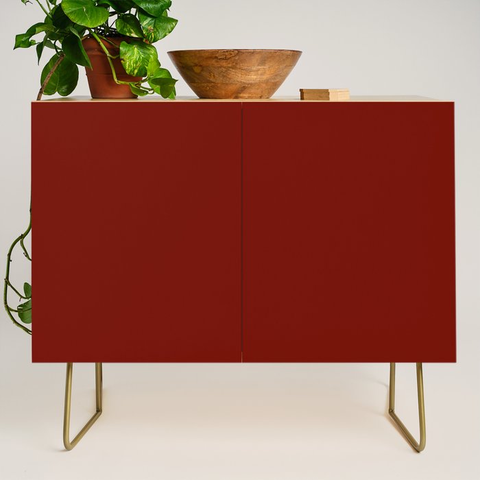 Ruby Red Solid Color Credenza Gallery Image 1