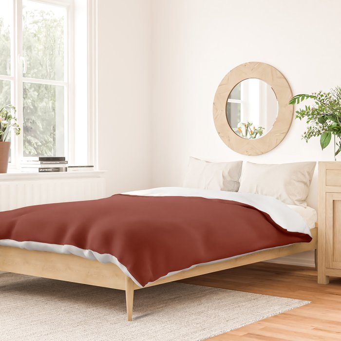 Ruby Red Solid Color Duvet Cover Gallery Image 2