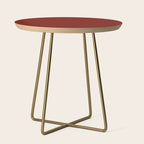 Ruby Red Solid Color Side Table Gallery Image 1