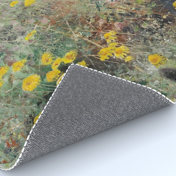 Cat On A Flowerbed by Bruno Liljefors Rug Gallery Image 4