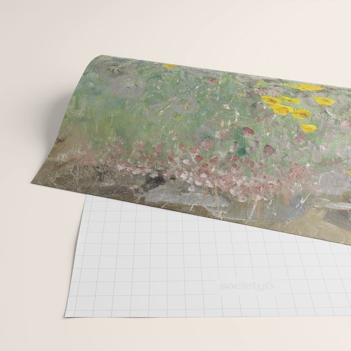 Cat On A Flowerbed by Bruno Liljefors Wrapping Paper Gallery Image 2