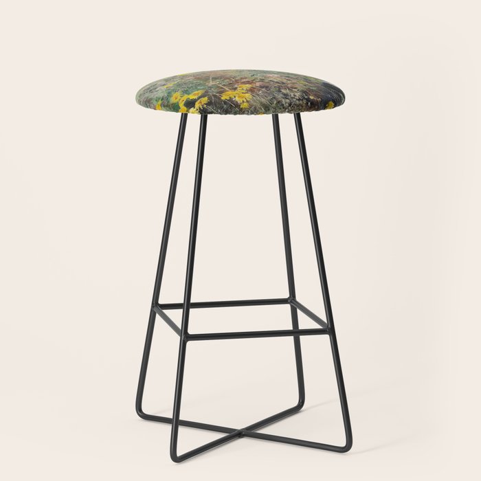 Cat On A Flowerbed by Bruno Liljefors Stool Gallery Image 1
