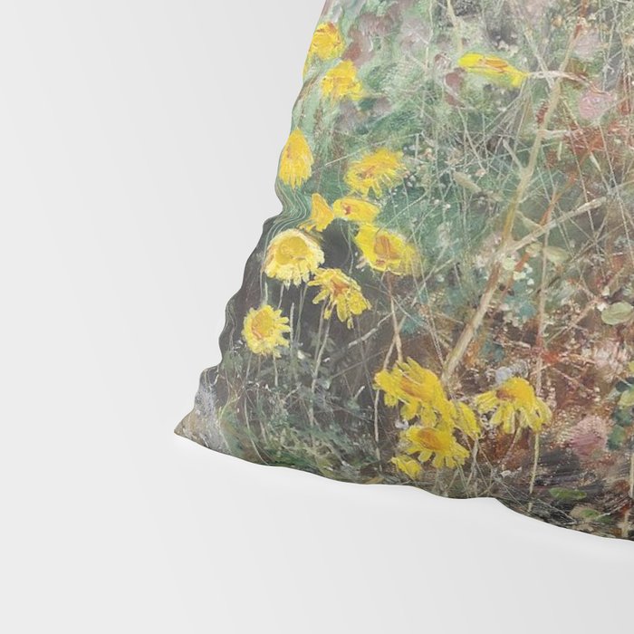 Cat On A Flowerbed by Bruno Liljefors Pillow Sham Gallery Image 4