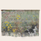 Cat On A Flowerbed by Bruno Liljefors Wall Hanging Gallery Image 1