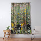 Cat On A Flowerbed by Bruno Liljefors Window Curtain Gallery Image 5