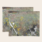 Cat On A Flowerbed by Bruno Liljefors Placemat Gallery Image 1