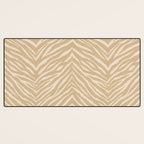 Zebra Stripe - sandy neutral Desk Mat Gallery Image 3