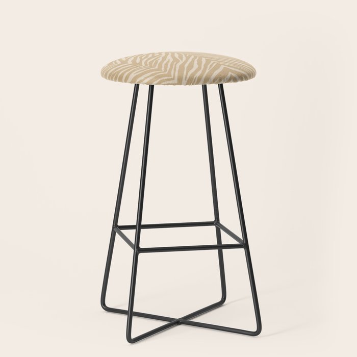 Zebra Stripe - sandy neutral Stool Gallery Image 1