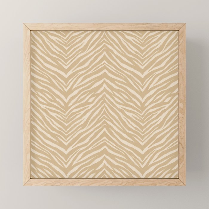 Zebra Stripe - sandy neutral Mini Art Print Gallery Image 1