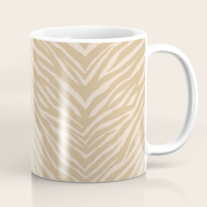 Zebra Stripe - sandy neutral Coffee Mug Gallery Image 1
