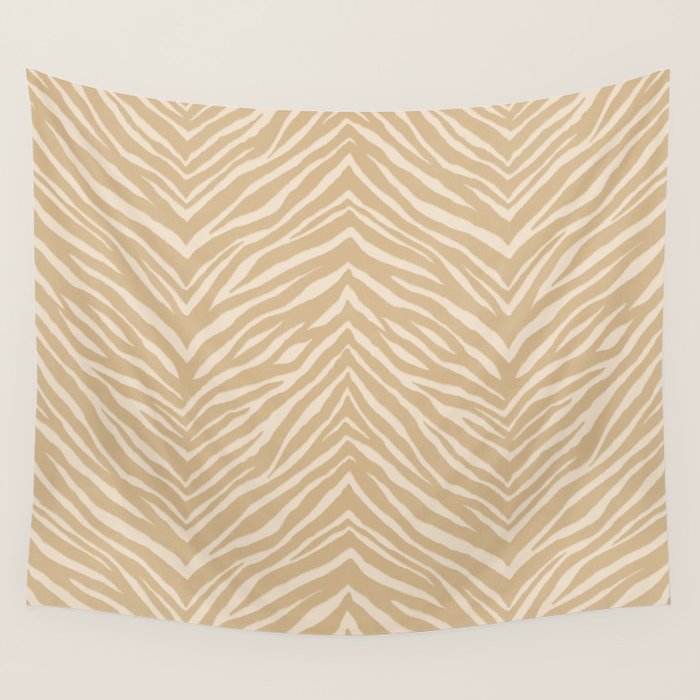 Zebra Stripe - sandy neutral Wall Tapestry Gallery Image 1