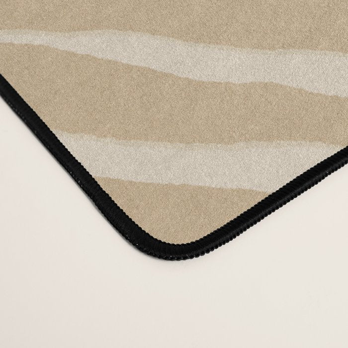 Zebra Stripe - sandy neutral Desk Mat Gallery Image 4
