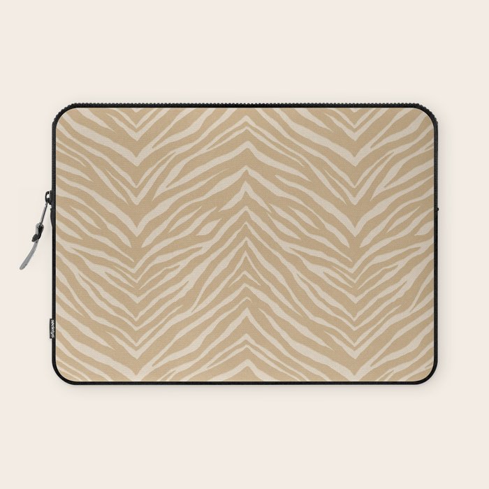 Zebra Stripe - sandy neutral Laptop Sleeve Gallery Image 1