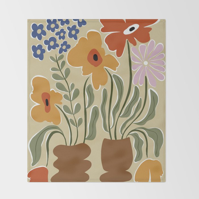 Classic Color Bloom Throw Blanket Gallery Image 2