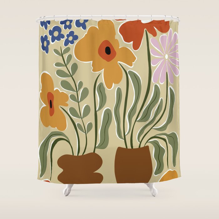 Classic Color Bloom Shower Curtain Gallery Image 1