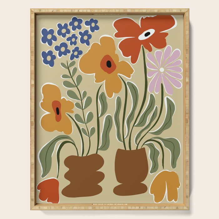 Classic Color Bloom Serving Tray Gallery Image 1