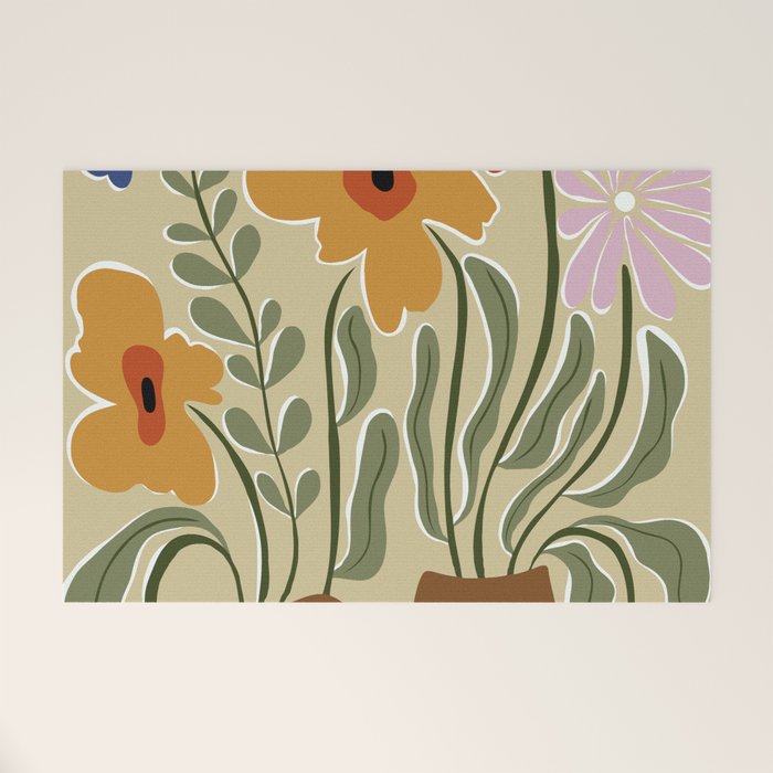 Classic Color Bloom Welcome Mat Gallery Image 1