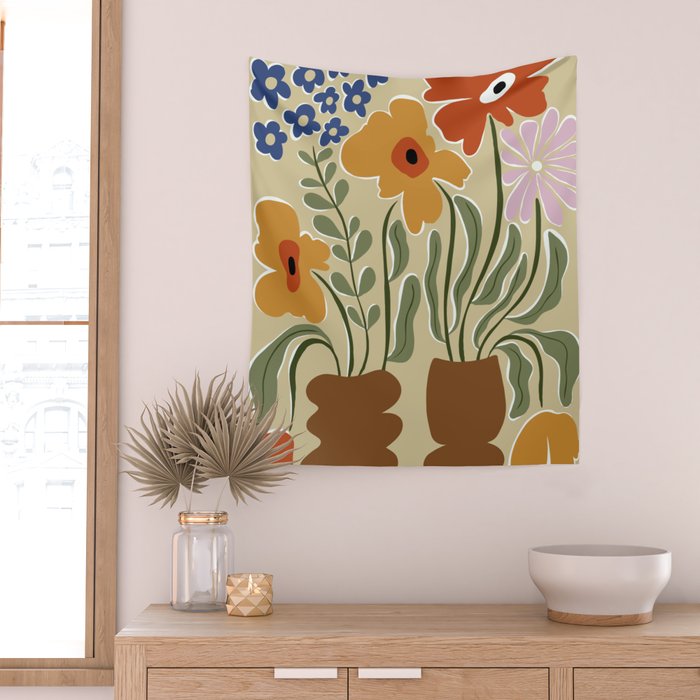 Classic Color Bloom Wall Tapestry Gallery Image 2