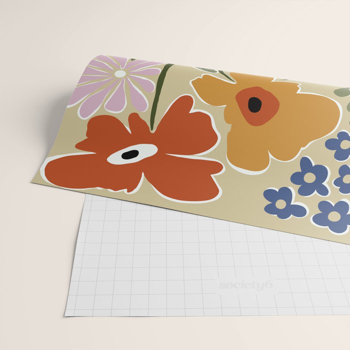 Classic Color Bloom Wrapping Paper Gallery Image 2
