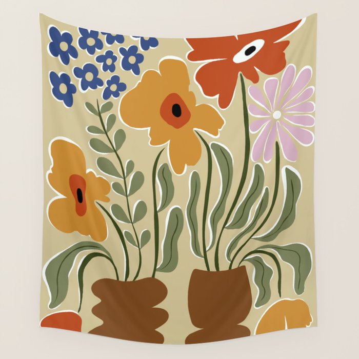 Classic Color Bloom Wall Tapestry Gallery Image 1