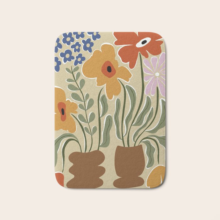 Classic Color Bloom Bath Mat Gallery Image 1