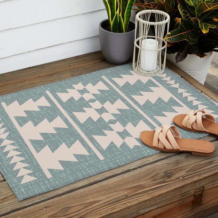 Southwestern Pattern 127 Outdoor Rug Gallery Image 2