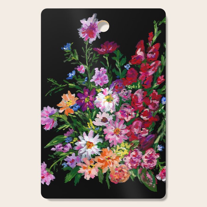 Dahlias and Gladiolus Bouquet Cutting Board Gallery Image 1
