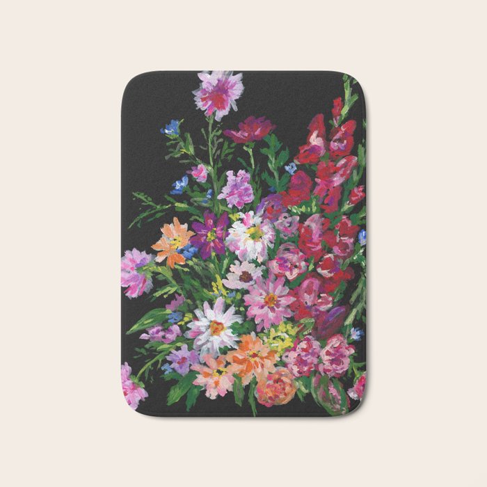 Dahlias and Gladiolus Bouquet Bath Mat Gallery Image 1