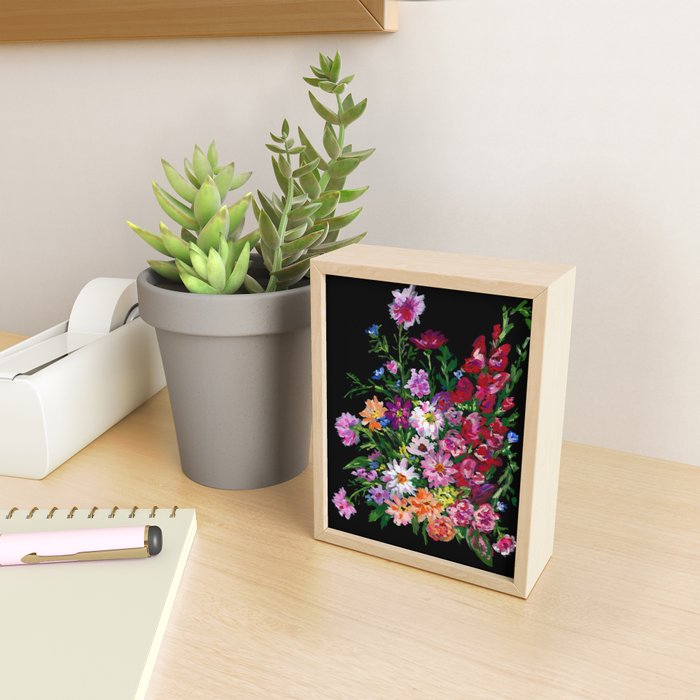 Dahlias and Gladiolus Bouquet Mini Art Print Gallery Image 2