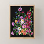 Dahlias and Gladiolus Bouquet Mini Art Print Gallery Image 1