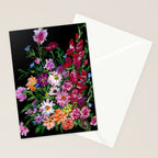 Dahlias and Gladiolus Bouquet Stationery Card Gallery Image 2
