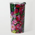 Dahlias and Gladiolus Bouquet Travel Mug Gallery Image 2