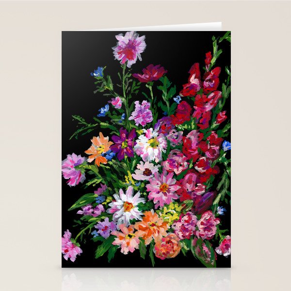 Dahlias and Gladiolus Bouquet Stationery Card Gallery Image 2
