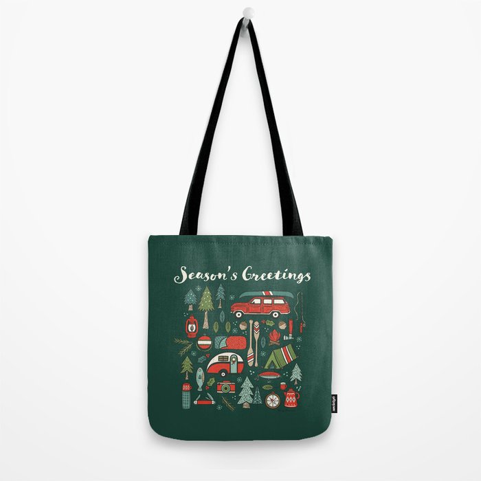 Seasons Greetings - Camping Christmas Tote Bag Gallery Image 2