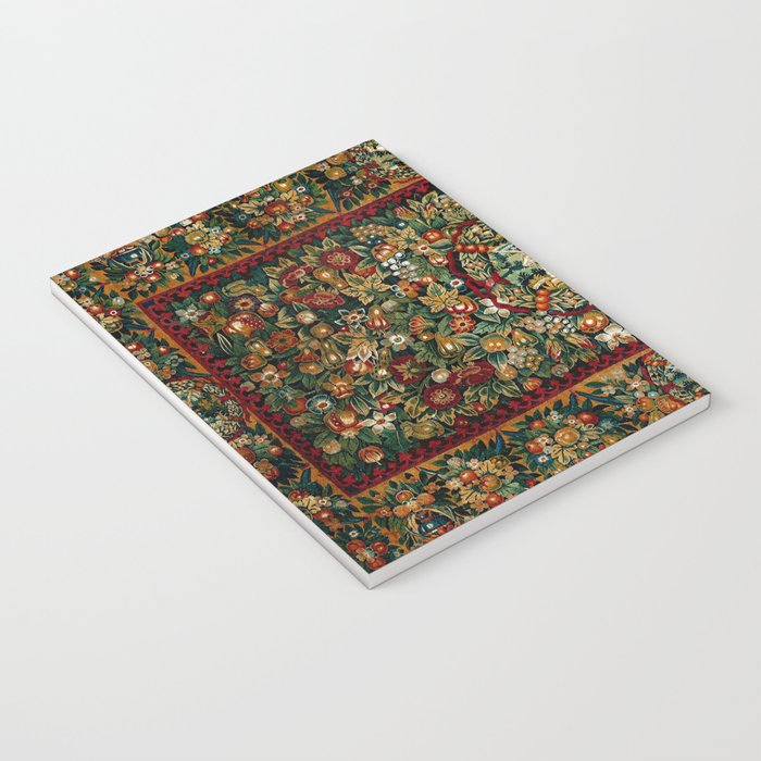 Medieval Unicorn Midnight Floral Garden Notebook Gallery Image 3