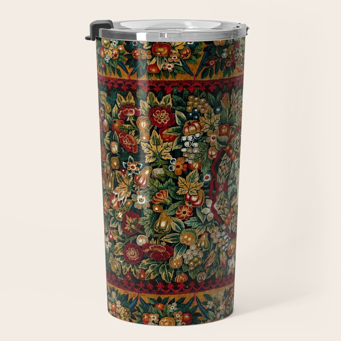 Medieval Unicorn Midnight Floral Garden Travel Mug Gallery Image 3