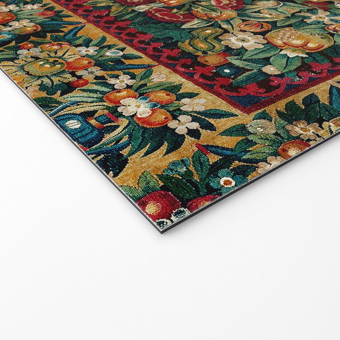 Medieval Unicorn Midnight Floral Garden Welcome Mat Gallery Image 2