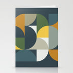 Mid Century Geometric 13/2 Stationery Card Gallery Image 2